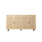 Walker Edison | Modern 4-Door Rattan Storage Sideboard TV Stand Thumbnail