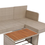 Walker Edison | Wicker Weather Proof 3 Piece Patio Sectional Chat Set Thumbnail