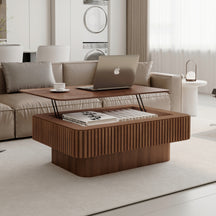 Modern Fluted Lift-top 38.6' Coffee Table