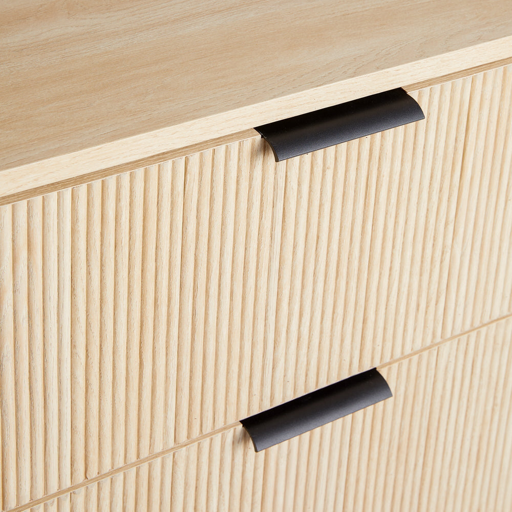 paris modern scandinavian reeded dresser reviews Paris Scandinavian 3 Drawer Reeded Chest Mocha