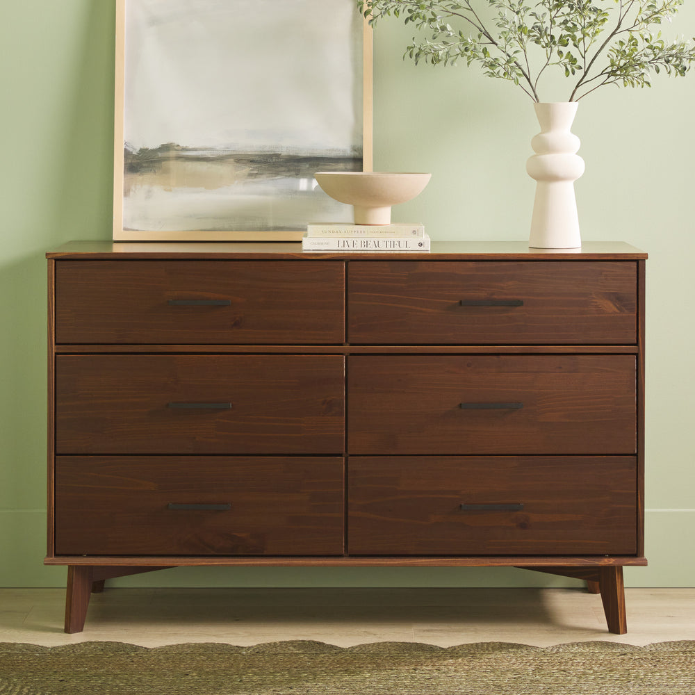Sloane 6-Drawer Modern Solid Wood Dresser with Metal Handles Sloane 6-Drawer Modern Solid Wood Dresser with Metal Handles