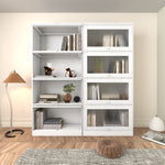 Walker Edison | Contemporary Bookshelf with Glass Doors Thumbnail