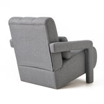 Walker Edison | Contemporary Modern Linen Upholstered Accent Chair with Pillow Thumbnail