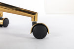 Walker Edison | Teddy Modern Desk Chair with Gold Rolling Base Thumbnail