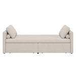 Walker Edison | Modern Chaise Lounger Storage Bench Thumbnail