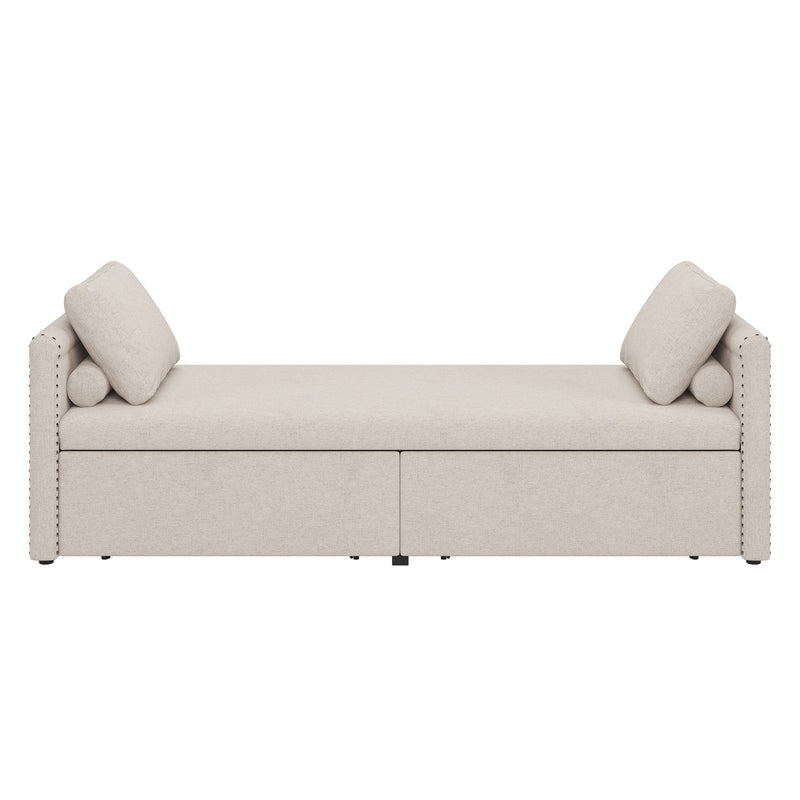 Walker Edison | Modern Chaise Lounger Storage Bench