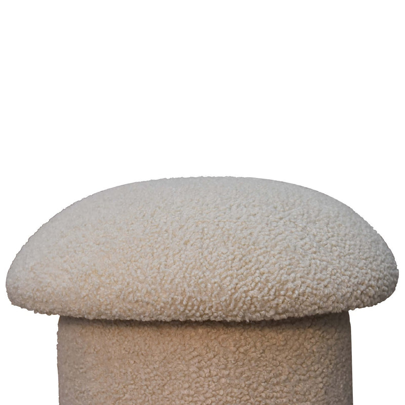 Walker Edison | Cream Boucle Mushroom Footstool