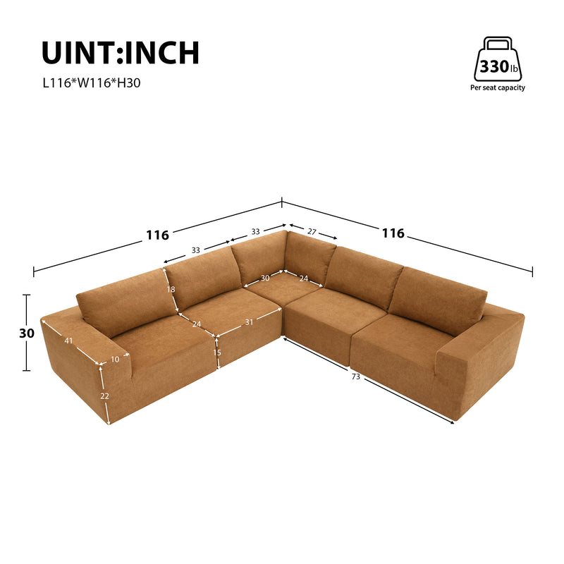 Walker Edison | Modular L-Shaped Sectional Sofa