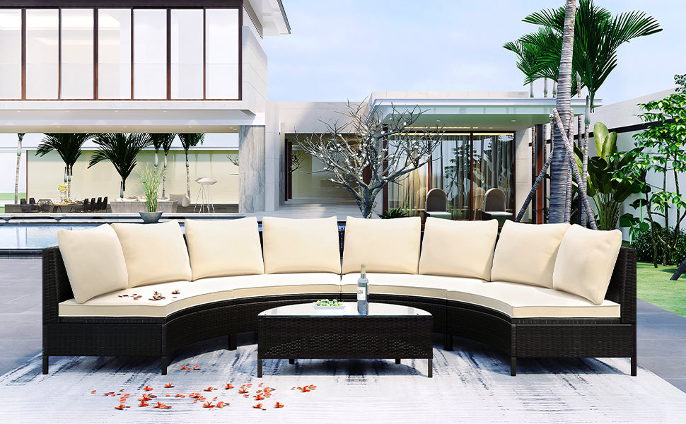 Walker Edison Wicker Sofa Set - Thumbnail 4