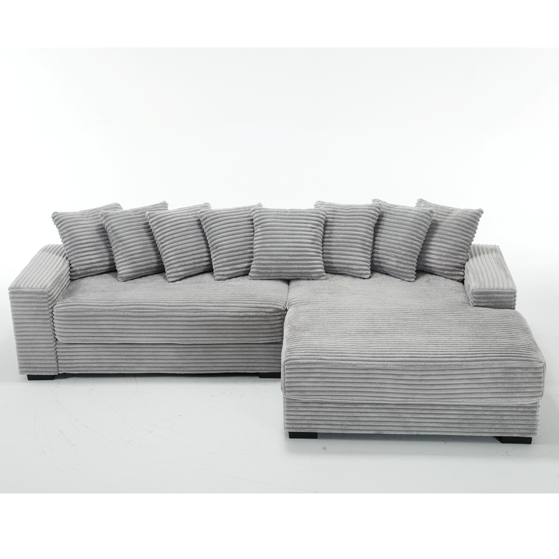 Walker Edison | Corduroy Right L-Shaped Sectional Cloud Couch