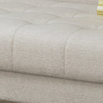 Walker Edison | Linen Aidan Sofa with Wood Accents Thumbnail