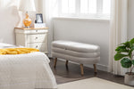 Walker Edison | Grey Velvet Storage Bench Thumbnail