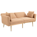 Walker Edison | Minimalist Loveseat Convertible Sofa Bed Thumbnail