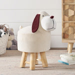 Walker Edison | Adorable Plush Dog Ottoman Thumbnail