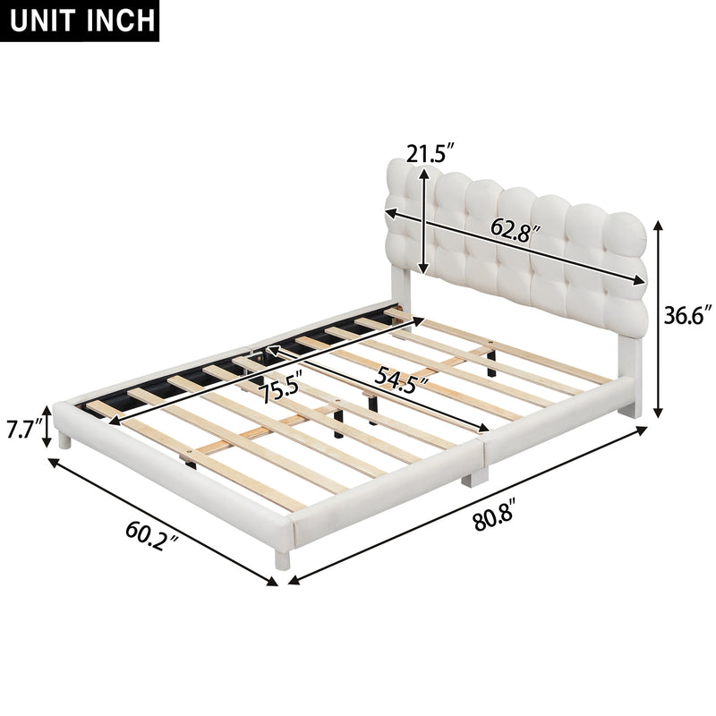 Walker Edison | Modern Full Size Upholstered Platform Bed