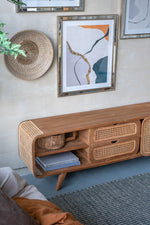 Walker Edison | Teak TV Stand Sideboard Thumbnail