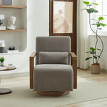 Walker Edison | Swivel Modern Upholstered Accent Chair Thumbnail