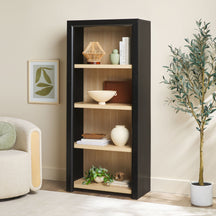 Amira Modern Wood Open Bookshelf