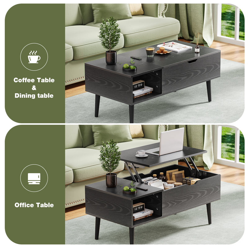 Walker Edison | Lift Top Coffee Table Desk with Storage