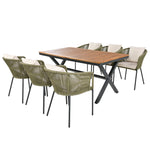 Walker Edison | All-Weather Outdoor 7 Pieces Patio Dining Set Thumbnail