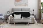 Walker Edison | Grey Velvet Storage Bench Thumbnail