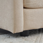 Walker Edison | Chenille Ottomans Footrest to Combine with Matching Sofa Thumbnail