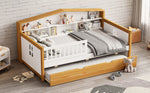 Walker Edison | Twin Size House Shape Daybed with Trundle and Bookcase Headboard Thumbnail