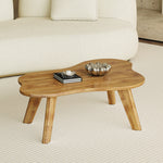 Walker Edison | Cloud Shape Wood Minimalist Coffee Table Thumbnail