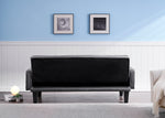 Walker Edison | Convertible Sofa Bed Dark Grey Thumbnail