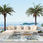 Walker Edison | Outdoor 8-Piece Sectional Sofa Set Thumbnail