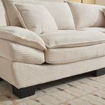 Walker Edison | Corduroy Cloud Loveseat Couch Thumbnail