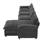 Walker Edison | Chenille Pillow Top Cloud L-shape Sectional Sofa with Chaise Lounge Thumbnail