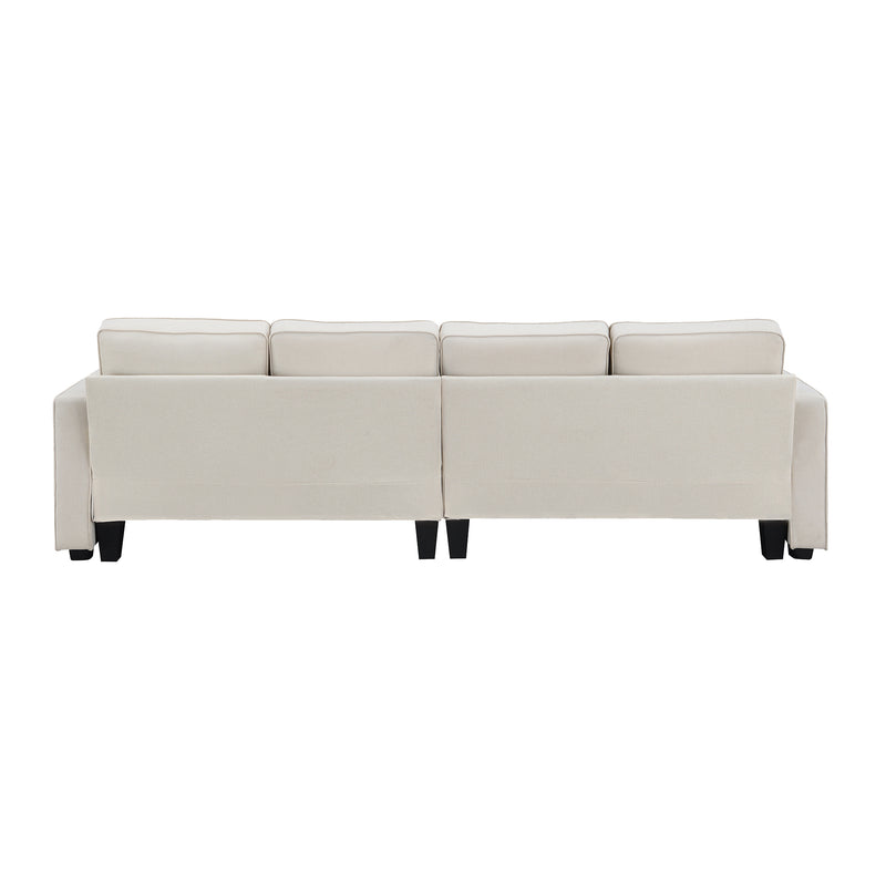 Walker Edison | Linen Fabric 104" 4-Seater Sofa with Storage