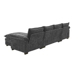 Walker Edison | Chenille Pillow Top Cloud L-shape Sectional Sofa with Chaise Lounge Thumbnail