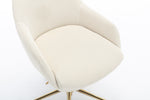 Walker Edison | Mesh Fabric Home Office 360°Swivel Chair with Gold Metal Base Thumbnail