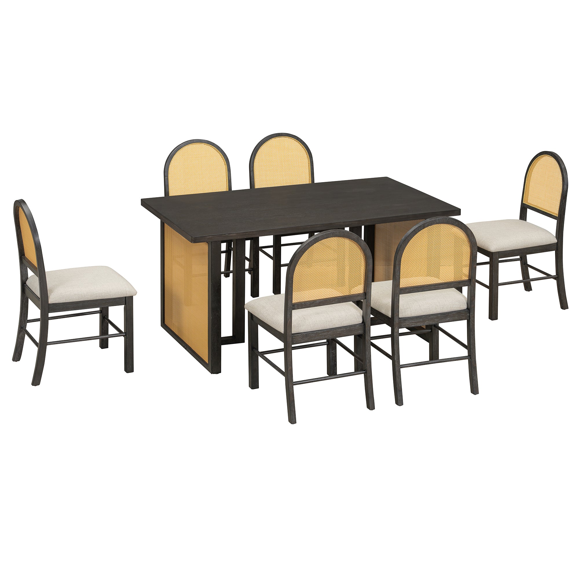 Walker Edison Dining Table Set - Thumbnail 2