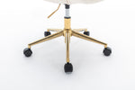 Walker Edison | Mesh Fabric Home Office 360°Swivel Chair with Gold Metal Base Thumbnail