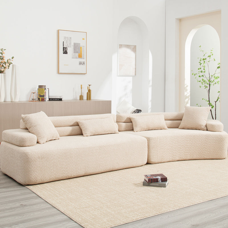 Walker Edison | Boucle Modular Sleek Sofa