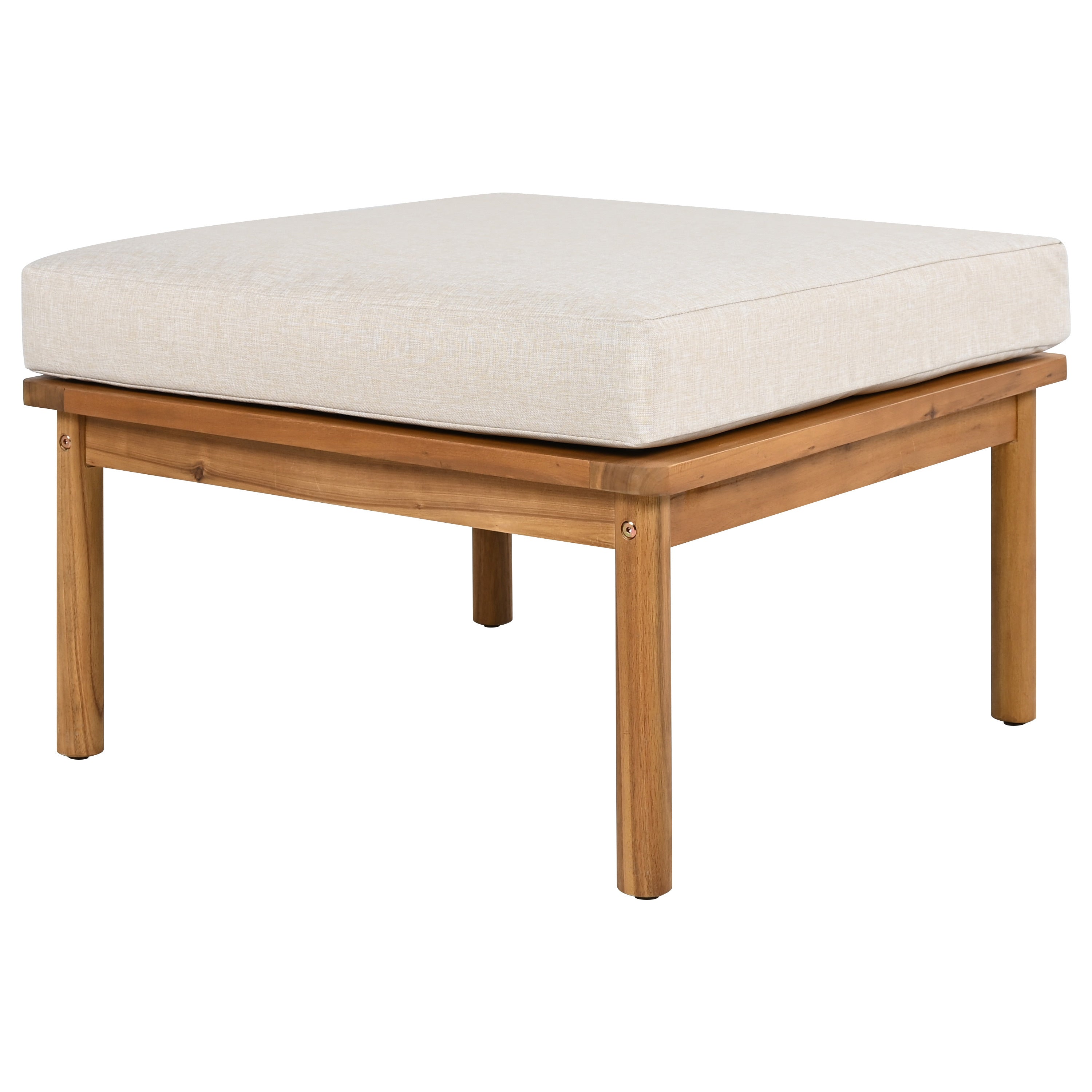 Walker Edison Acacia Wood and Rope Patio Sofa - Thumbnail 5
