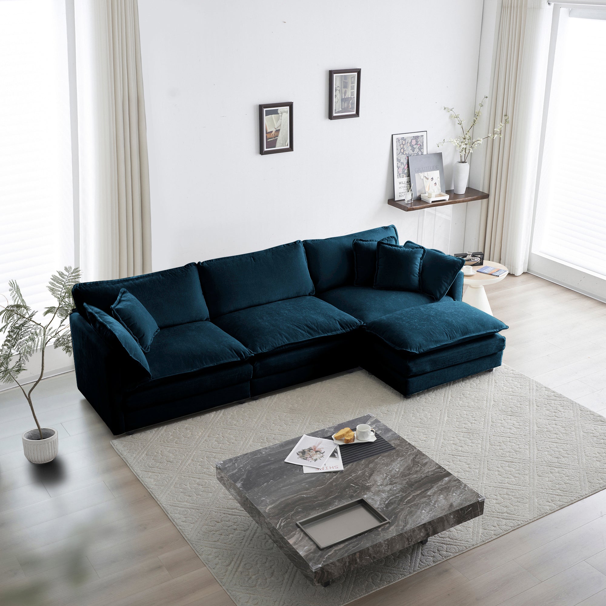Walker Edison Cloud Loveseat Sofa - Thumbnail 2