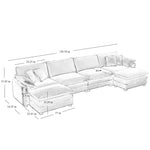 Walker Edison | Cloud Modular Corduroy Sofa Couch Thumbnail