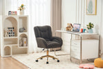 Walker Edison | Teddy 360 Swivel Home Office Chair With Gold Metal Base Thumbnail