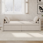 Walker Edison | Modern Chaise Lounger Storage Bench Thumbnail