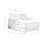 Walker Edison | Cloud Deep Sofa Chair With Ottoman Thumbnail