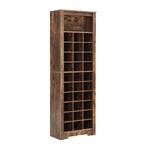 Walker Edison | Wood Tall Entryway Shoe Cubby Cabinet Thumbnail