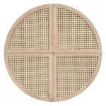 Walker Edison | Modular Round to Square Rattan Coffee Table Thumbnail