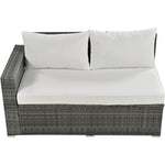 Walker Edison | Outdoor 6-Piece Wicker Storage Sofa Set Thumbnail