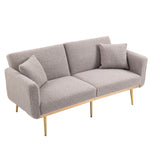 Walker Edison | Velvet Convertible Loveseat Sofa Thumbnail