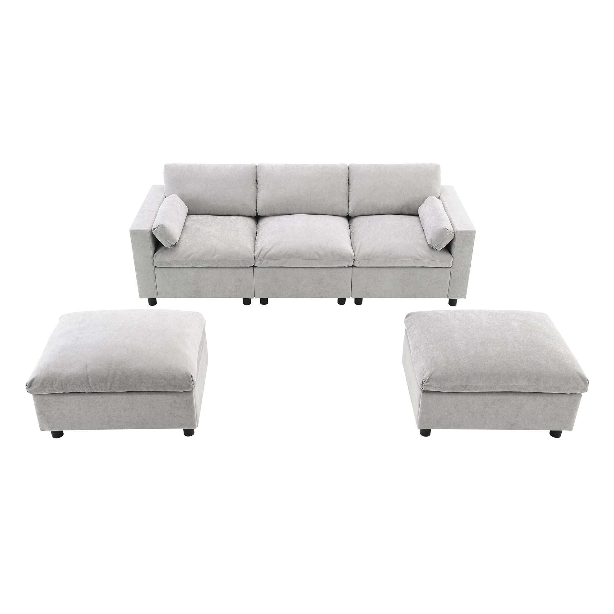 Walker Edison Cloud Modular Sectional Sofa - Thumbnail 4