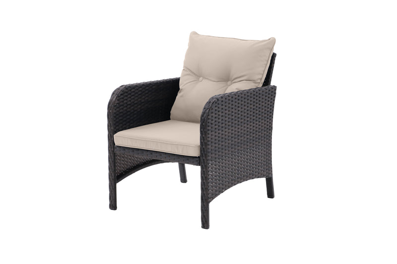 Walker Edison | Wicker 5 Piece Outdoor Patio Chat Set